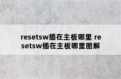 resetsw插在主板哪里 resetsw插在主板哪里图解